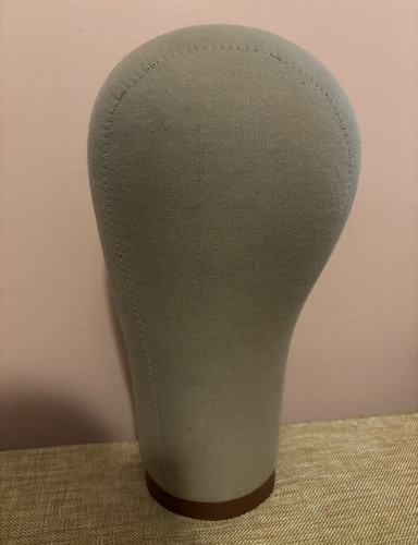 Gray wig display - wig,