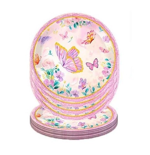 Butterfly birthday party plate - butterfly,