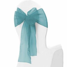 Organza Chair Sashes TEAL GREEN  A