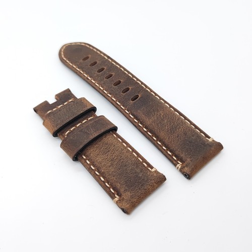 24mm dark brown leather - dark, band
