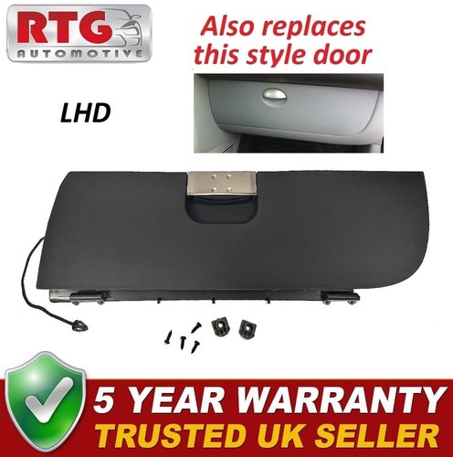Black glove box door cover - box,