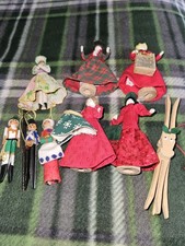 VTG Lot Of 9 Handmade WOODEN