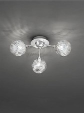 FRANK LIGHTING F2329/3 3 Light Ceiling Flush Chrome Code: F2329/3
