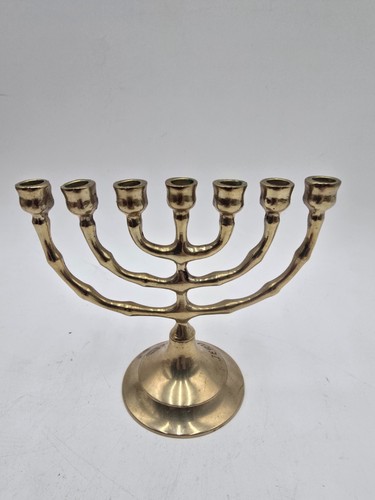 Mini brass menorah 4 - brass,