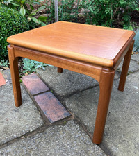 Vintage Small Square Parker Knoll Solid Teak Low Occasional Coffee Table