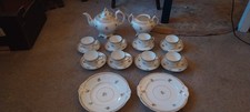 A Mid 19th Century Victorian Part Tea Set With A Floral Design. No Makers Marks.