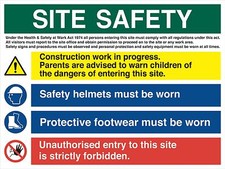 Site Safety Notice Sign 32 x