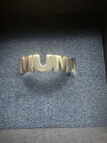 925 sterling silver mum ring - "mum",