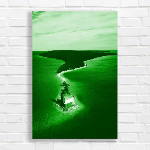 Vibrant coastal lighthouse - vibrant,