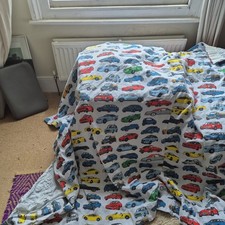 Vintage curtains children cars blackout lining 198cmwide x 154cl long 