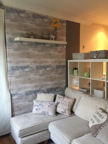 Driftwood blue wallpaper - blue,