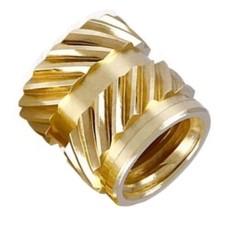 M3 x 5.7mm Threaded Brass Inserts for Plastic - Heat Set - 3D Print - UNHEADED