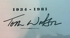 Tom Watson Signed Masters