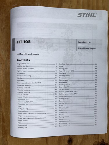 105 ht105 stihl - ht, pole