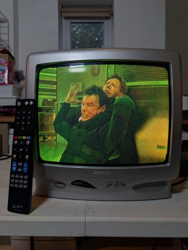Vintage colour tv crt - colour,