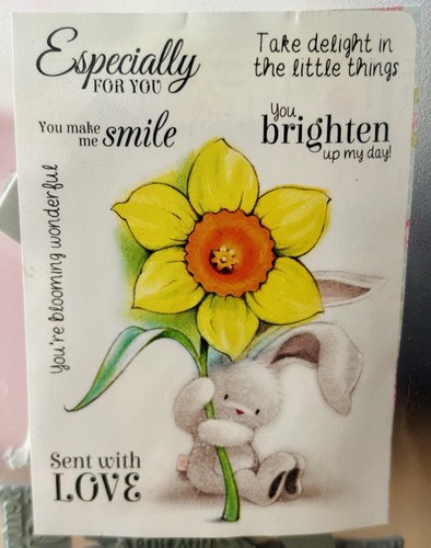 Cute bunny daffodil rubber - cute,