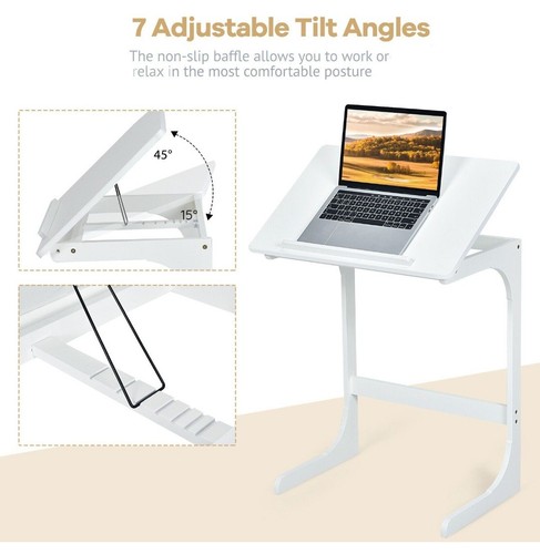 Shaped bamboo side table - bamboo,