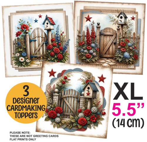 Garden gate card toppers - card,