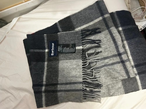 Barbour grey tartan lambswool - grey,