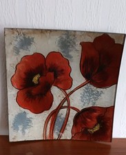 The Flower Of Remembrance Vibrant Poppy Dish With Glitter Detail To Centre VGC