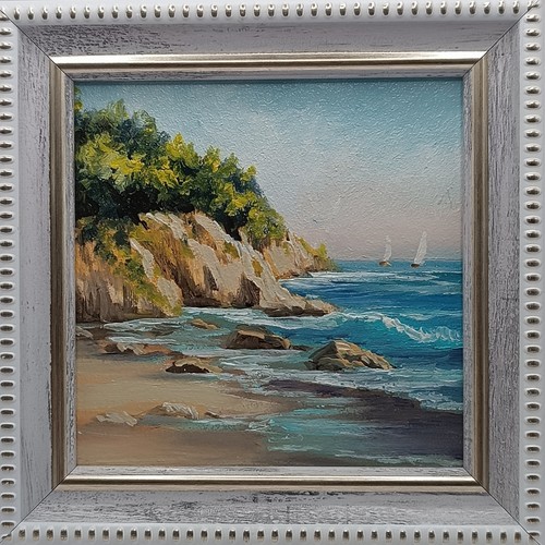 Original miniature seascape - original,