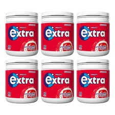 Wrigleys Extra Strawberry Flavour Chewing Gum 6 X 60 Pieces Tubs BBE: 10/09/2025