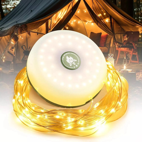 Portable camping string - string, lights