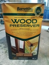 Barrettine Wood Preserver Light Brown 5L