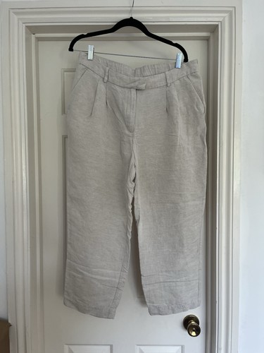 Linen blend beige long - beige,