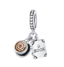Coffee And Book Charm Jewelry