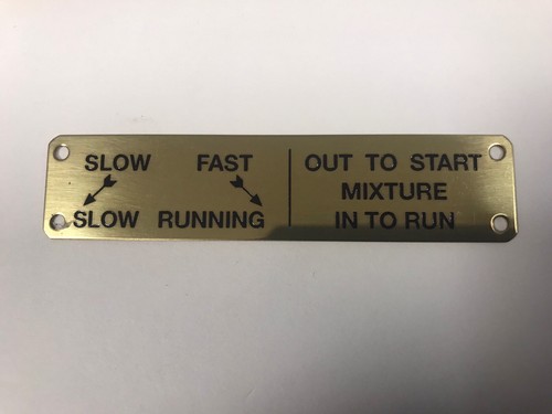 Choke slow running plate - /,