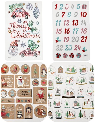 Beautiful christmas stickers - christmas,