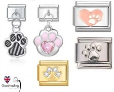 Italian 9mm Modular Paw Print Animal Charm – Pet Dog Cat fits 9mm Bracelet Gift