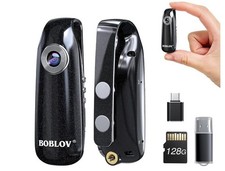 BOBLOV 007 Portable Police Body Camera 1080P Pocket Video Audio Recorder 128GB