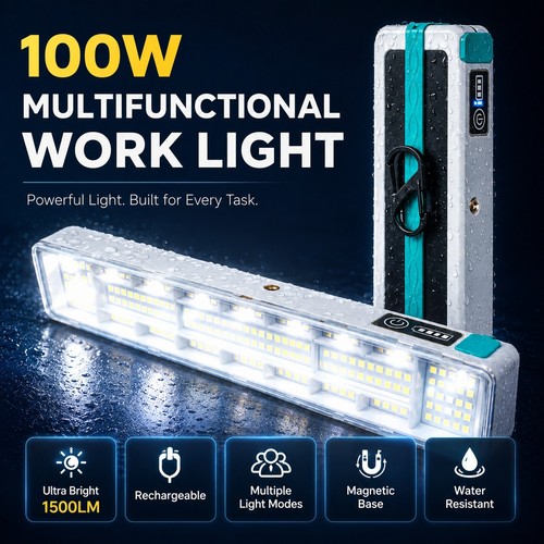 Solar rechargeable work light - rechargeable,