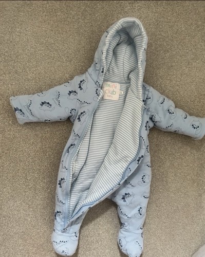 Boys blue dinosaur - dinosaur, snowsuit
