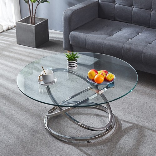 Round coffee table - coffee,