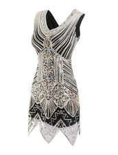 Evening V Neck Flapper Dress