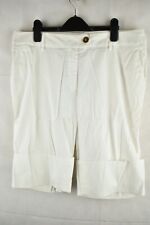 Aquascutum White Cotton Womans Shorts Size UK 16 W34 L11