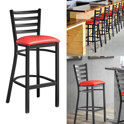 Metal bar stool - metal, back