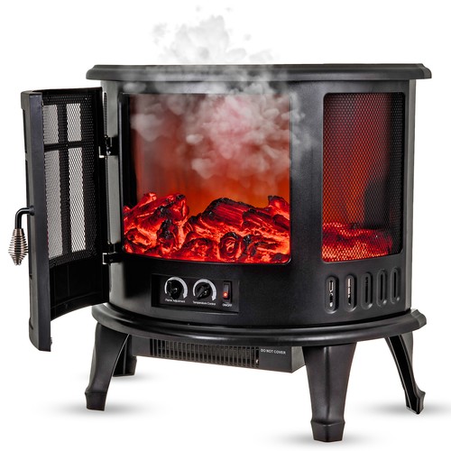 Electric fireplace log - fireplace, burning