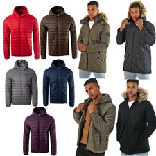 MENS QUILTED HOODED PADDED