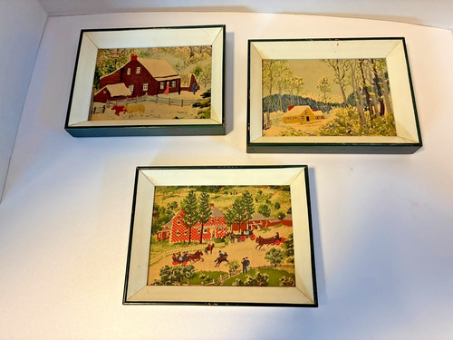 Vintage grandma moses framed - moses,