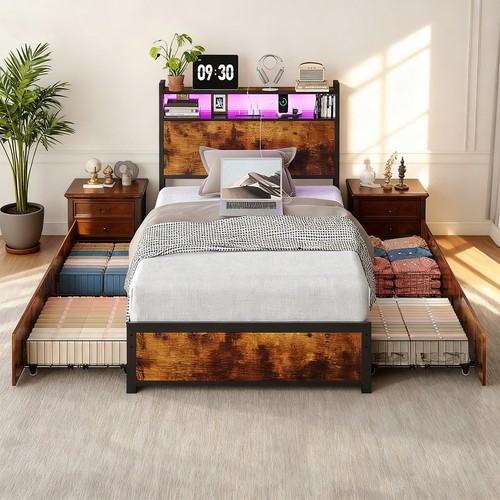 Platform bed with drawers - platform, 4