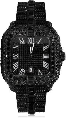 Black moissanite watch - watch, for