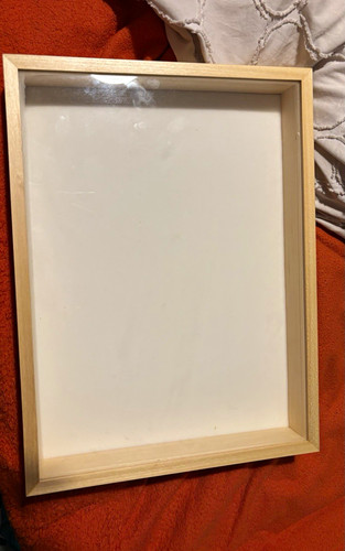 Beige wooden box frame 30 - box,