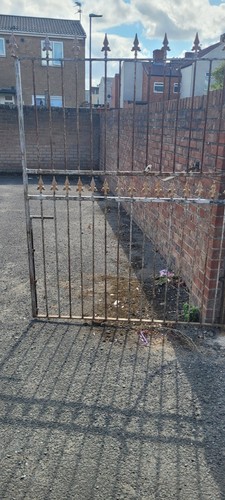 Vintage iron gates - gates, driveway