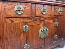 Chinese Korean Sideboard Buffet Solid Mangowood 