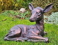 Fawn Laying Garden Ornament