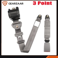 Universal 3 Point Inertia Seat Belt Kit Car Truck Adjustable Safety Belts Gery